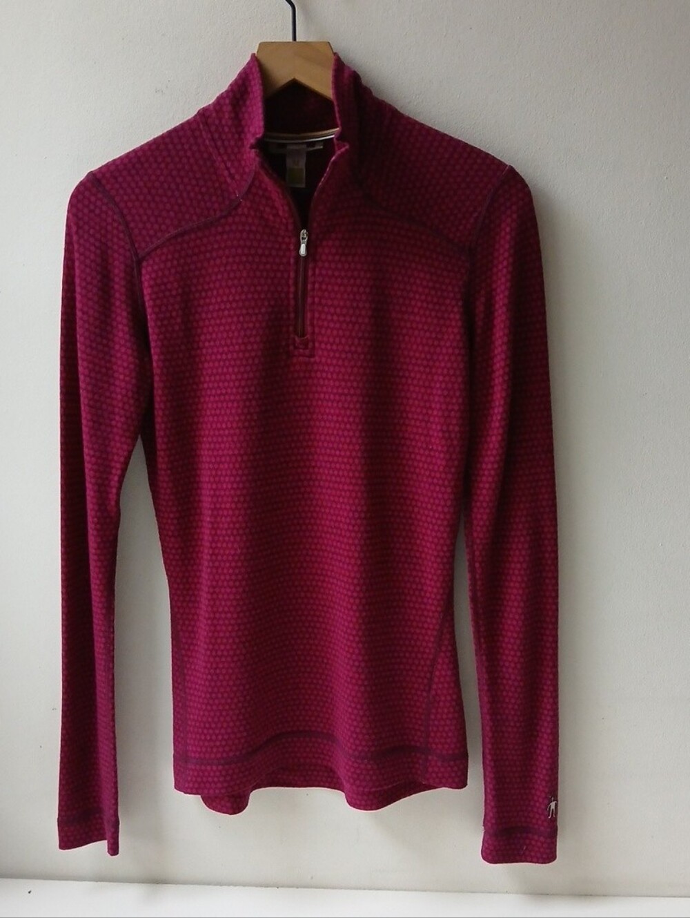 Smartwool 1/4 Zip Merino Base Layer Berry Women's Medium